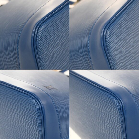 LOUIS VUITTON LV Logo Alma Hand Bag Epi Leather Blue GHW France M52145 90RF491 - Picture 11 of 15